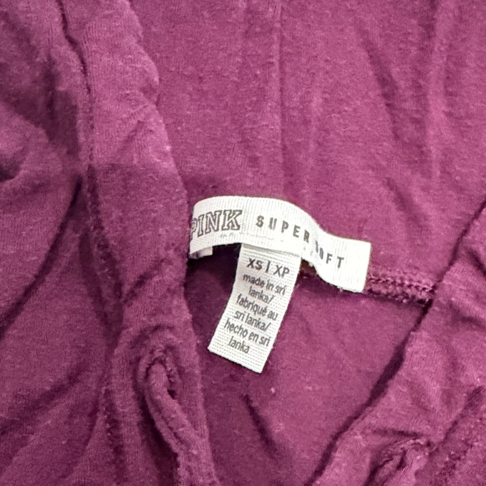 PINK Victoria's Secret Burgundy Hoodie - Picture 2 of 3